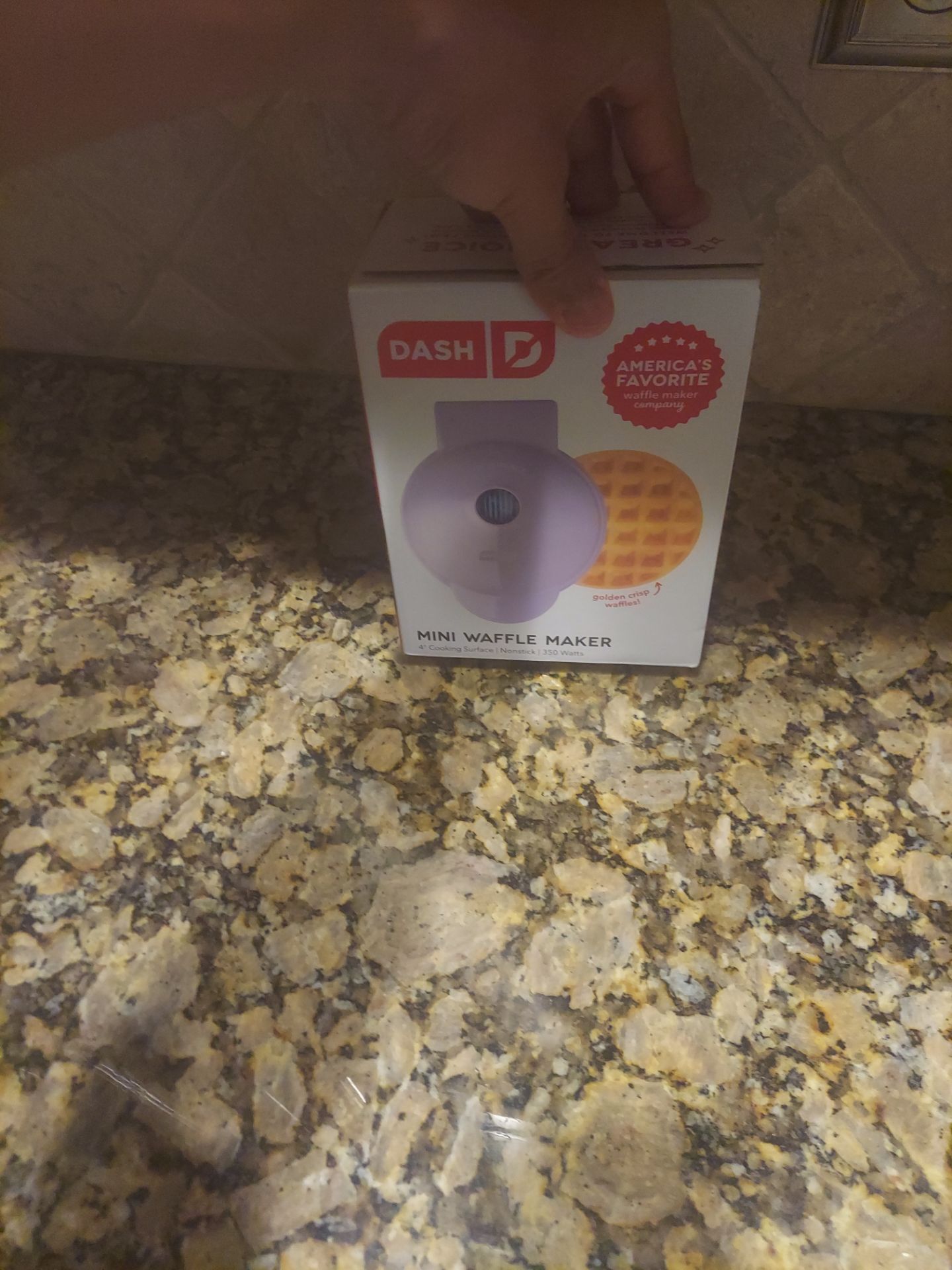 Mini waffle maker purple
