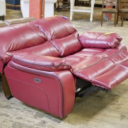 Red Reclining Sofa pecos 