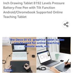 Visit the XP-PEN Store

4.5 4.5 out of 5 stars 5,583Reviews

XPPen Deco 01 V2 Graphics Tablet 10x6.25 Inch Drawing Tablet 8192 Levels Pressure Battery