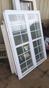 Double Panel White Window with Grid