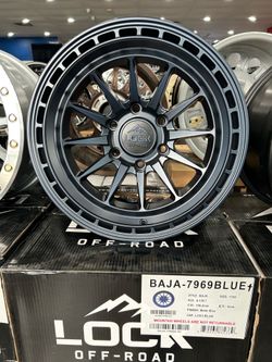 LOCK OFF-ROAD BAJA 17x9 6x139 ET 0mm MATTE BLUE $225 each
