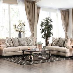 Brand New Light Brown Sofa and Loveseat Set - Made In USA 🇺🇸 