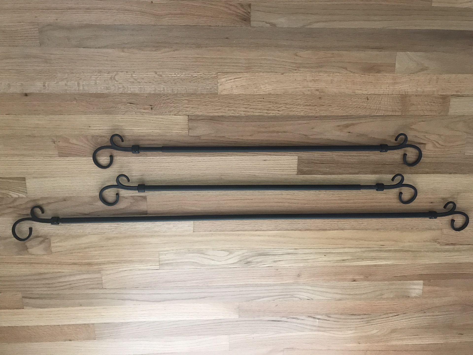 Black drapery rods