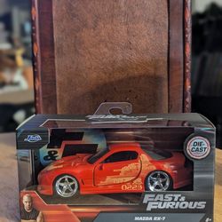 JADA FAST&FURIOUS ORANGE MAZDA RX-7 1:32