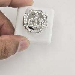 925 Sterling Silver Moissanite Diamond Ring For Men 