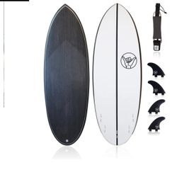 Surfboard 5'8 Carbonfiber Fiberglass "Wide Bodied Short Fishy" 