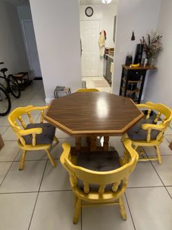 Hexagonal dining table