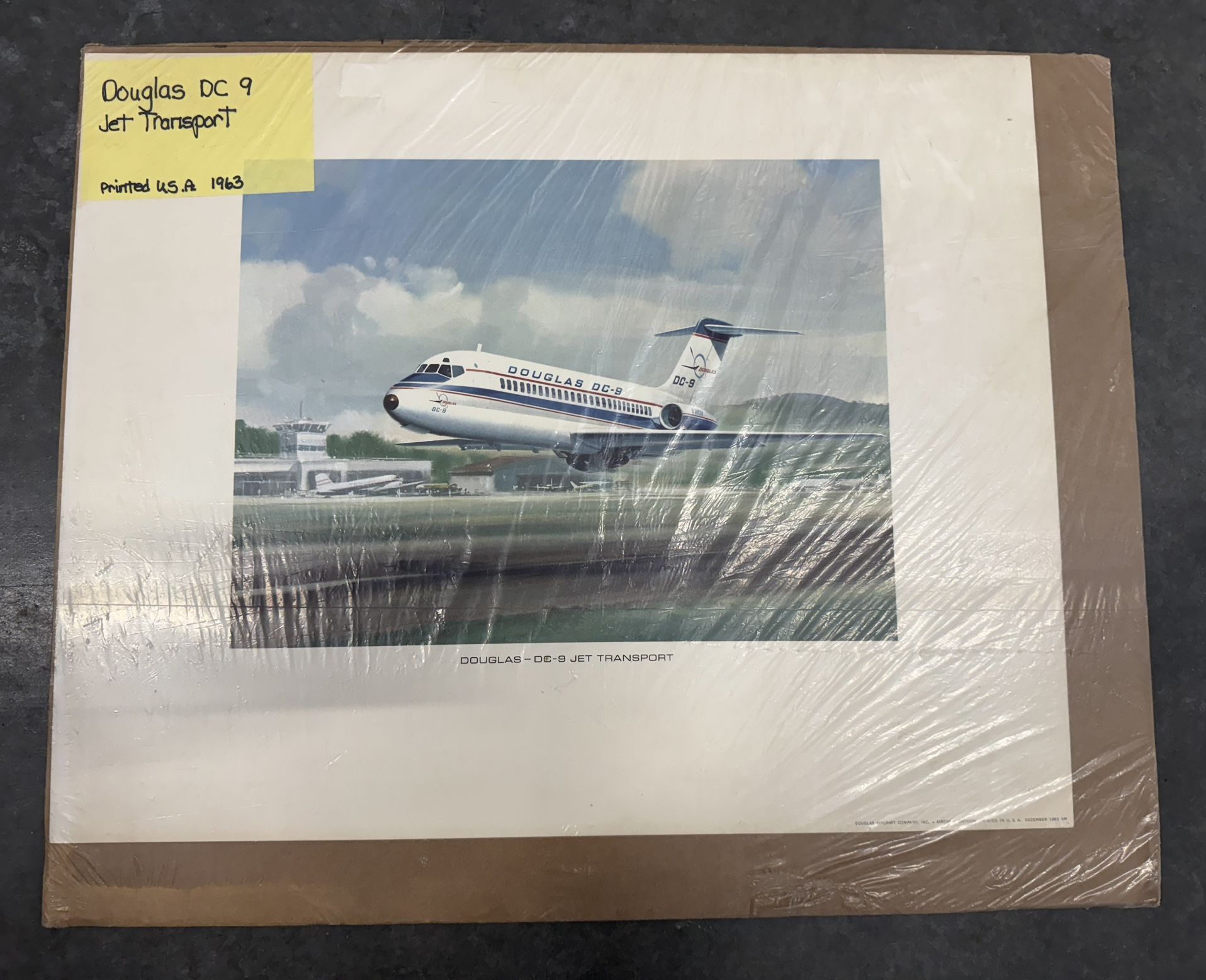 1963 Douglas DC 9 Jet Transport Poster