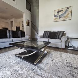 Love Seat, Sofa & Pillows 