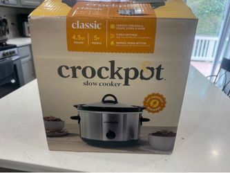 NEW - Classic Crockpot Slow Cooker 4.5QT