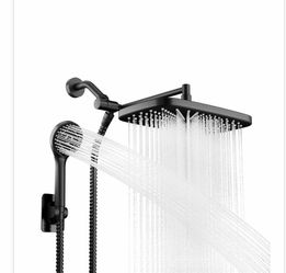 Wide Rain Shower Head With 5 Modes Handheld Showerheads, High Pressure Showerhead Combo With Extension Arm For Bathroom Accessories, Adjustable Shower