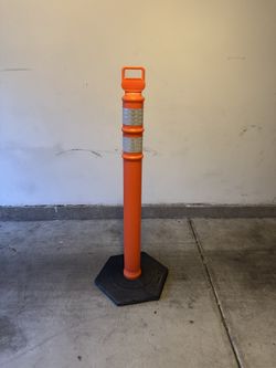 Uline Orange Delineator Post with Base(Just 1)