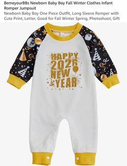 New Baby Boy Fall Winter Clothes Infant Romper Jumpsuit size 6-12 months