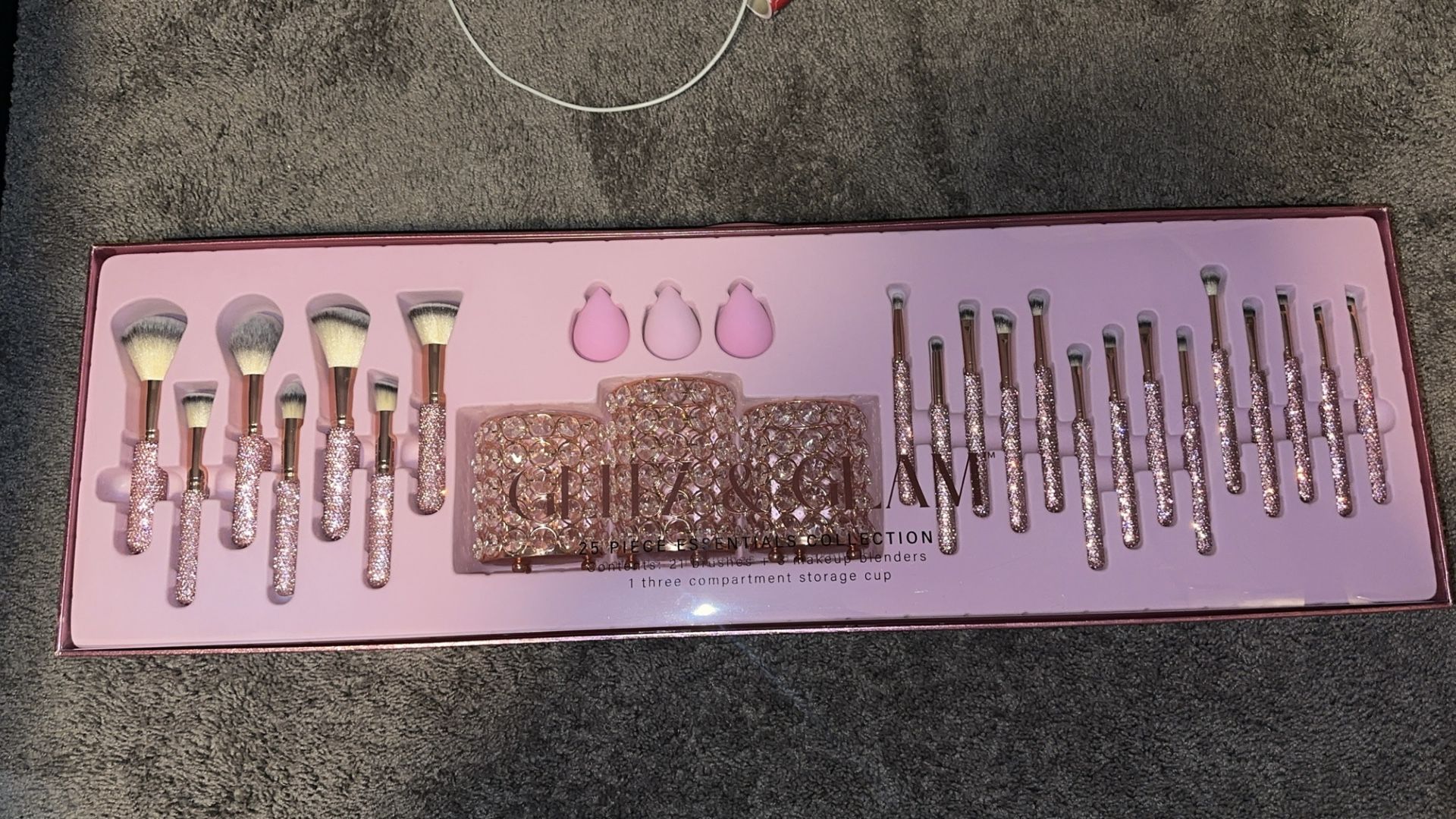 Rhinestone Makeup Brush Kit