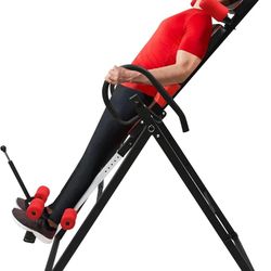 Foldable Inversion Table 330LBS Capacity Strength Training Inversion Equipment Inversion Table Gravity Hang Back Fitness Heavy Duty for Full Body Stre