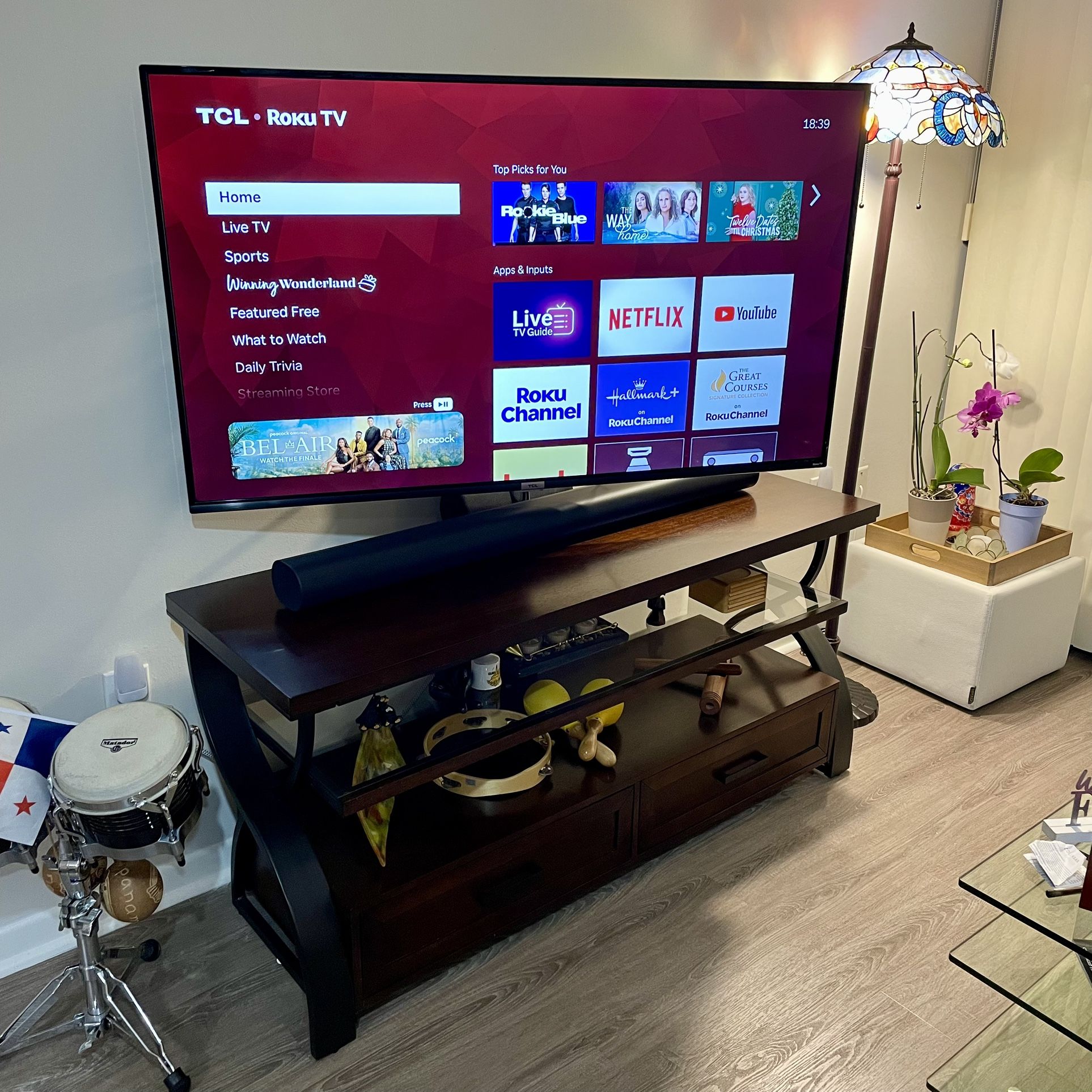 55’ TV Table with Drawers