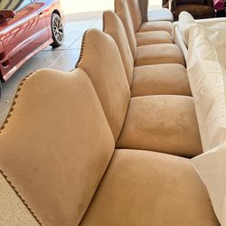 Set of 6 nail head dining chairs