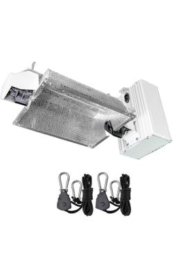 Hydro Crunch DCMH02-630-ROPE 630-Watt Double Ended Ceramic Metal Halide Style Grow Light System, 630W DE CMH Enclosed Fixture, White