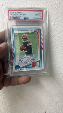 2025 Shedeur Sanders Autograph 306 Graded 10