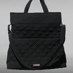 Vera Bradley Large Black Quilted Tote Handbag