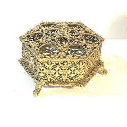 Gilt Ormolu Brass Lipstick Holder