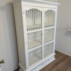 White Boho Style Display Case
