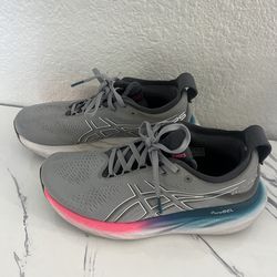 ASICS Gel-Nimbus 25 Womens 7 Grey Running Shoes Sneakers Training 1012B356