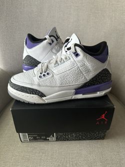 Nike Air Jordan Retro 3 Iris Purple Size 5.5y Youth