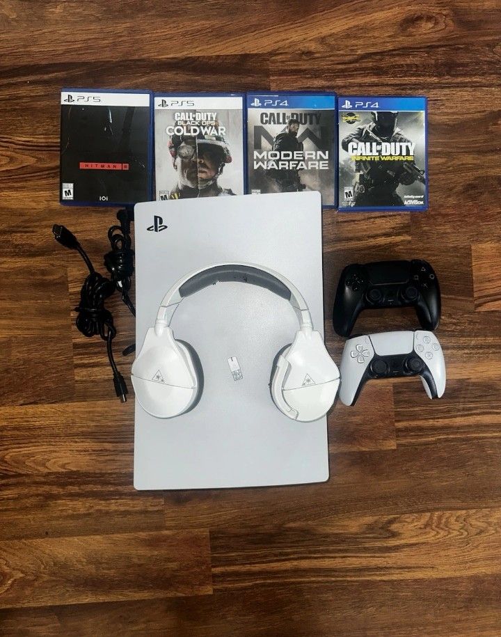 Sony PlayStation 5 Disc Edition New PS5 Working Console, Controller, Headset