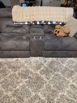 Boulevard microfiber Sectional grey