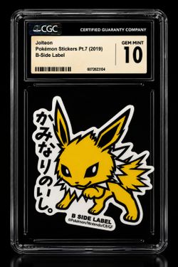 POKEMON JOLTEON STICKER B-SIDE LABEL 2019 - CGC 10