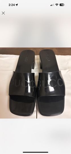 Authentic Black Block Heels Size 8 Women