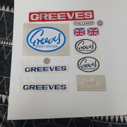 10 GREEVES Motorcycle decals