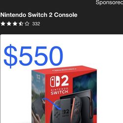 Nintendo Switch 2 Switch2 Console Sealed Brand New Download Games Like Mario Kart 