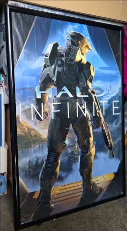 Halo infinite poster in frame