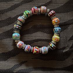 Vintage Confetti Beaded Bracelet