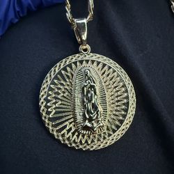 Golden Mary Necklace For Men