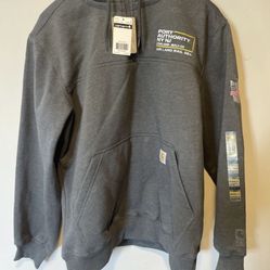 NEW L GRAY CARHARTT RAIN DEFENDER HOODIE Original FIT QUARTER ZIP SWEATSHIRT