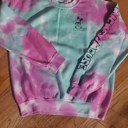 Disney TieDye Pullover Sweater Angry Mickey Pre-owned/ Predueño