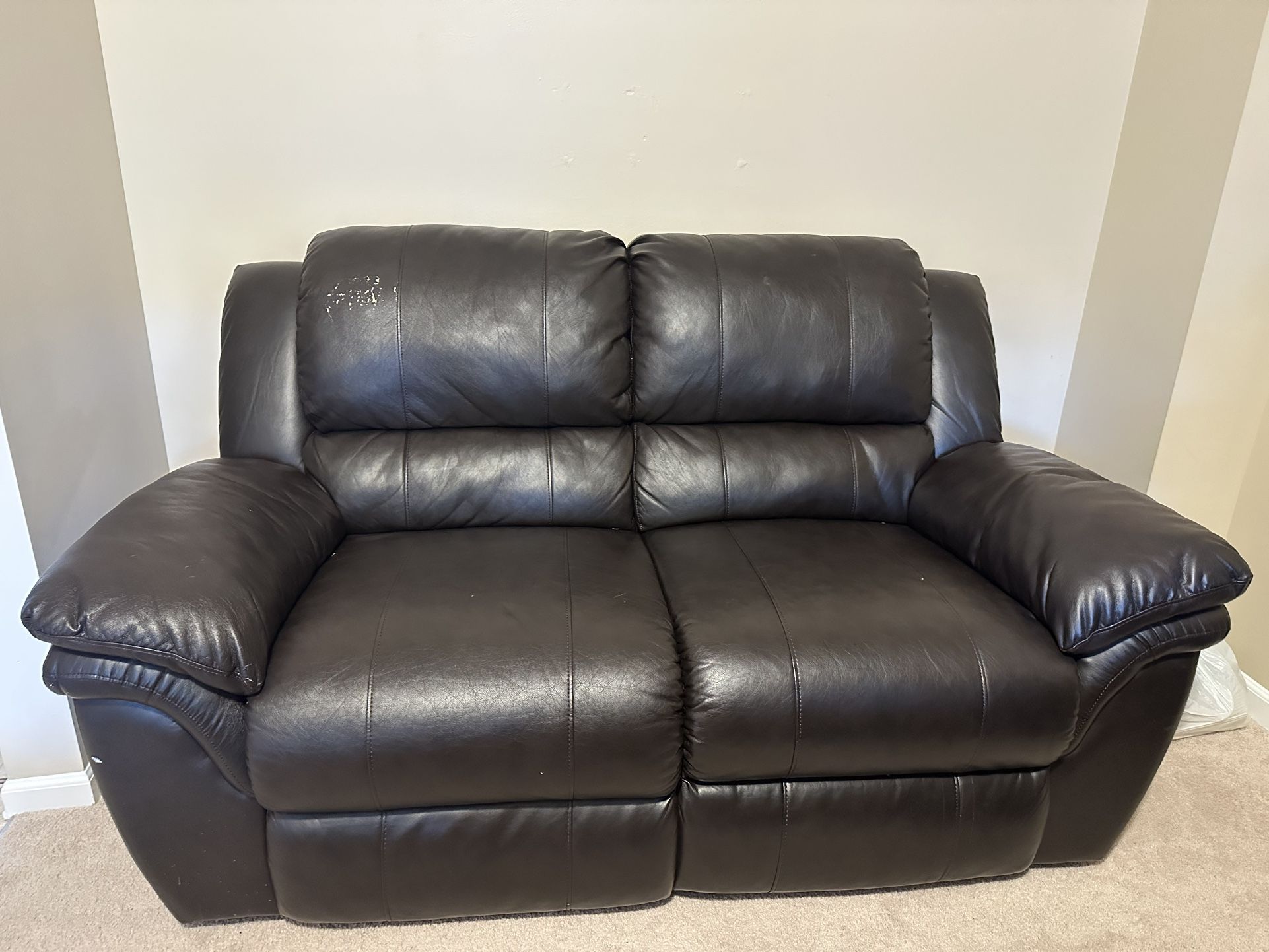 Brown Leather Couch