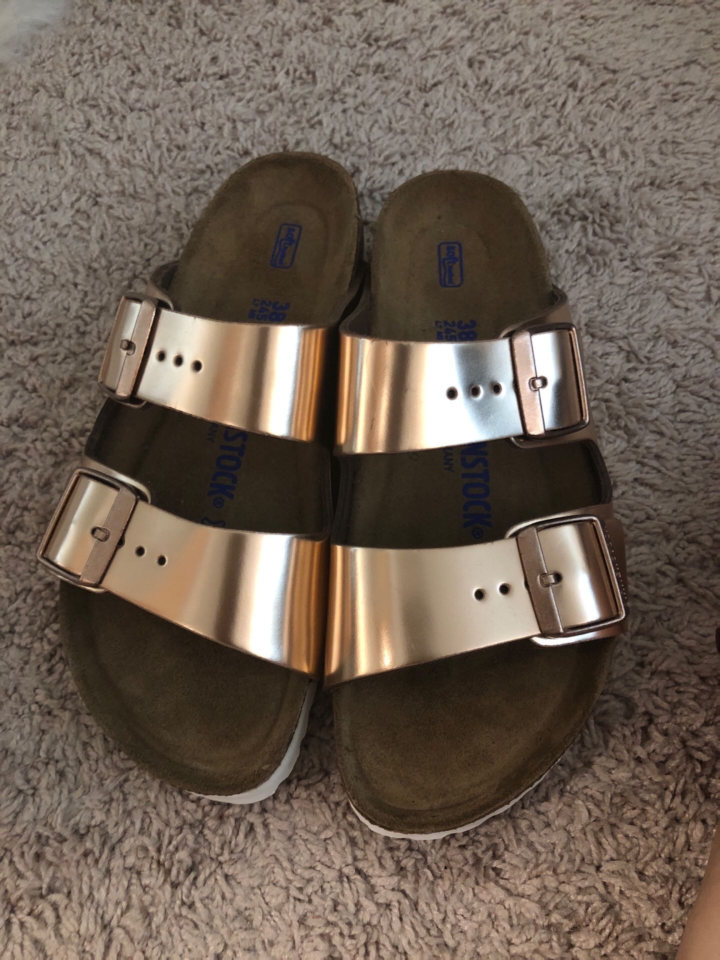 Authentic Birkenstock Rose Gold Sandals