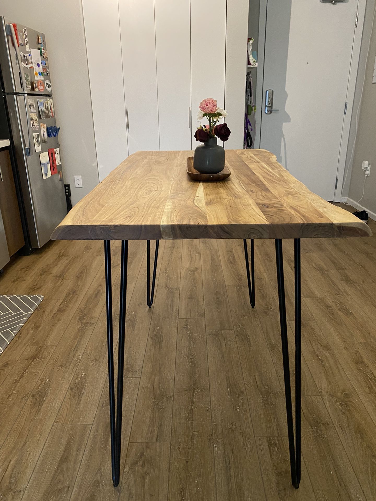 Acacia Wood Counter Height Dining Table 