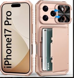 iPhone 17 Pro Wallet Case with Camera Cover