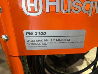 Husqvarna 3100 max psi deals 2.5 max gpm