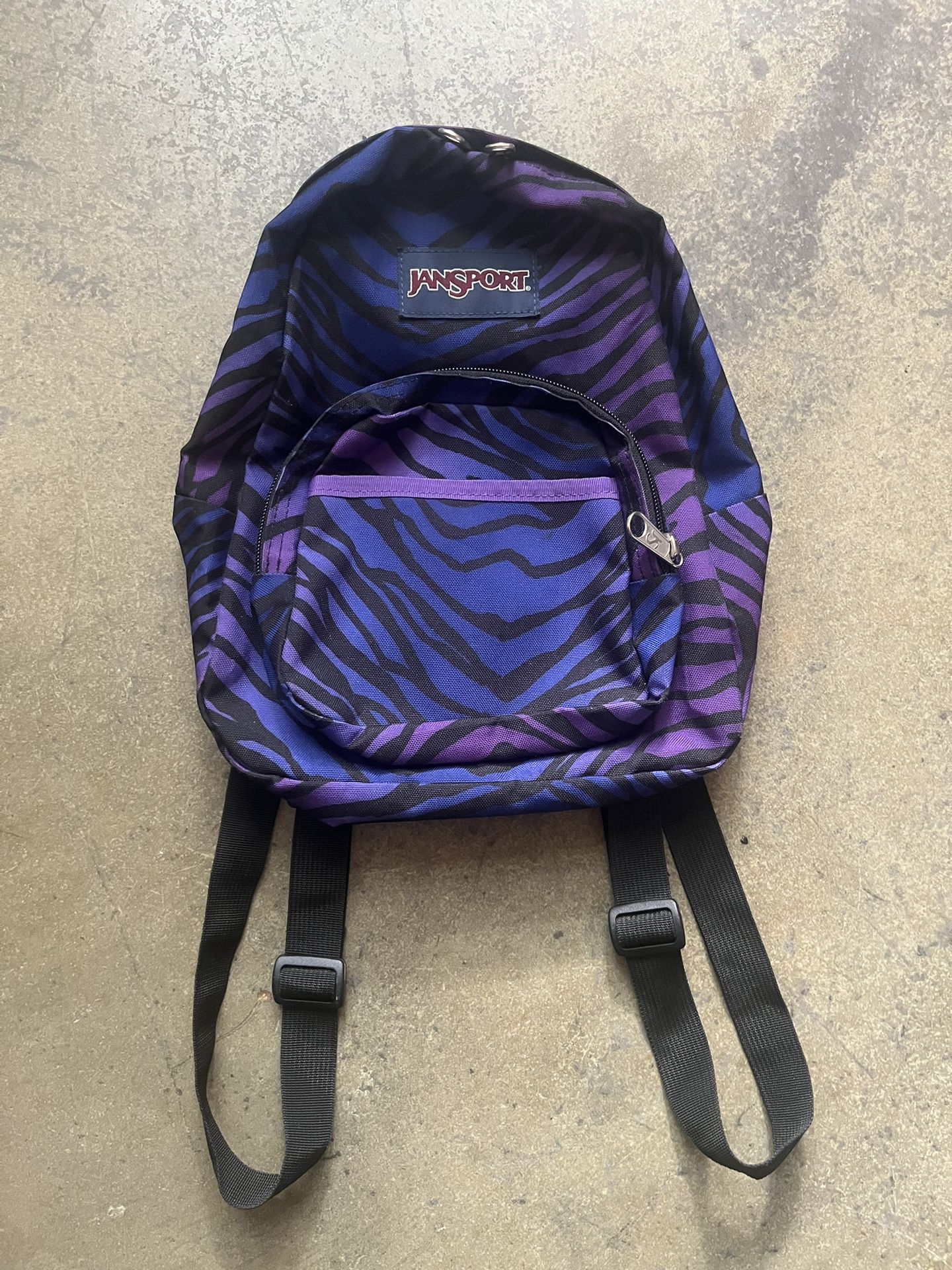Small JanSport Purple Mini Zebra Backpack Purse 