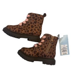 Girls Cat & Jack Animal Print Boots- NWT