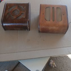 SPEAKER  WOODEN BOX 1940's 50's $50 EACH 