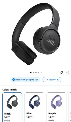 JBL Tune 520BT - Wireless On-Ear Headphones, Up to 57H Battery Life and Speed Charge, Lightweight, Comforta