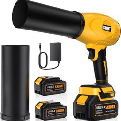 Leaf Blower Cordless with Battery and Charger, 500,000 RPM, Extended Nozzle