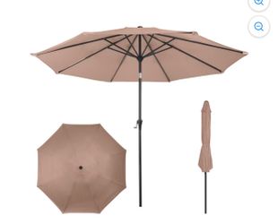 9ft Khaki Round Outdoor Patio Umbrella